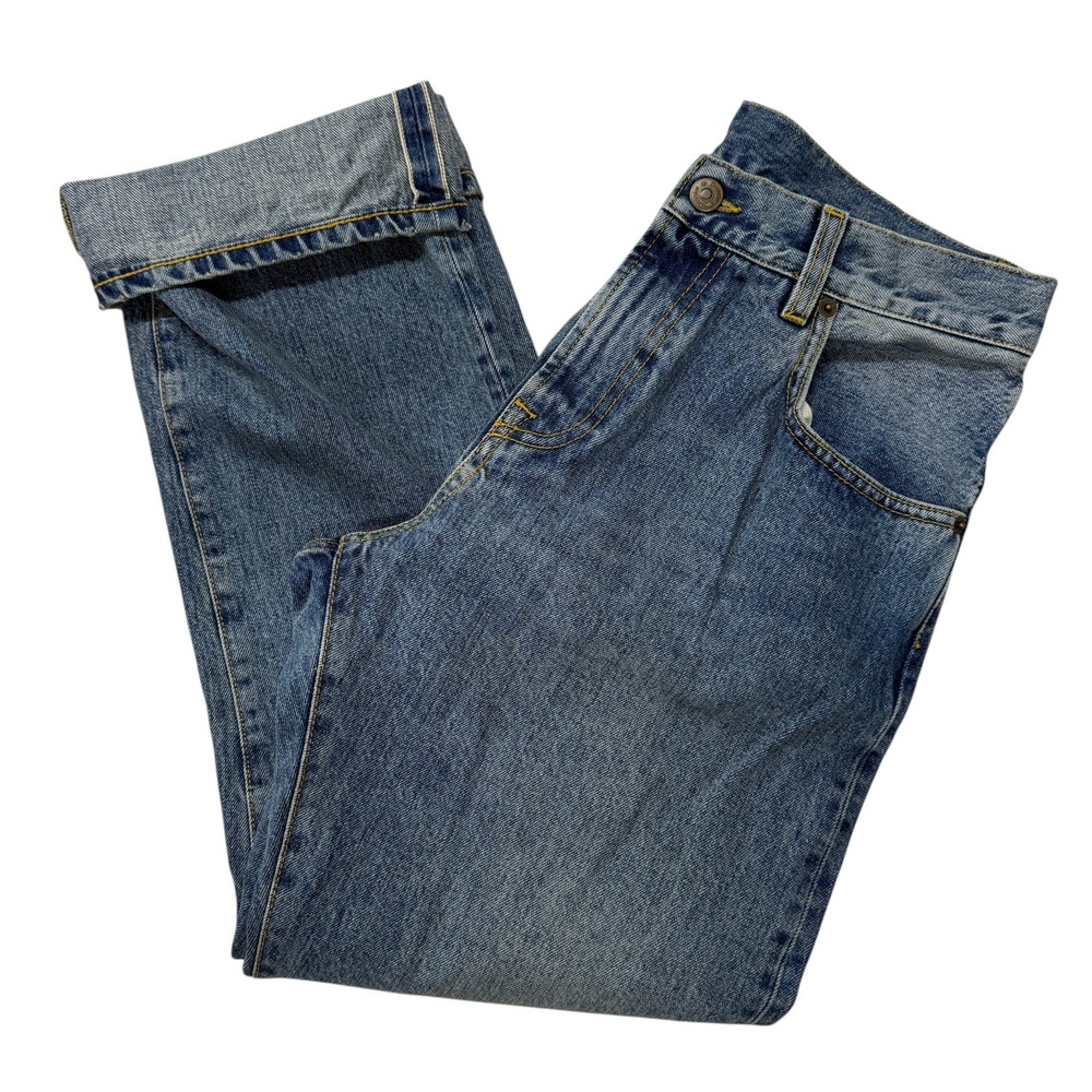 Corridor NYC Mens 5 Pocket Selvedge Jeans Bleach Wash Indigo Italy 30 x 30 NWT